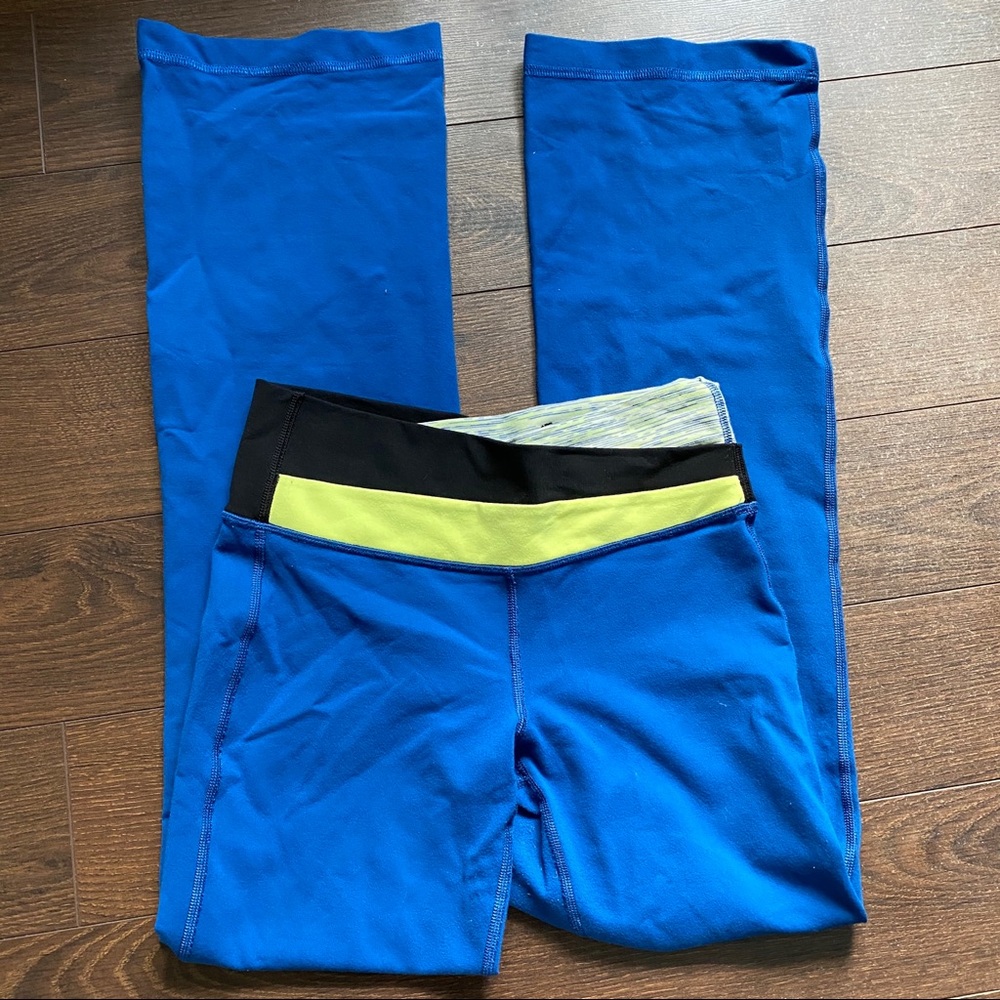 Fun blue lululemon w/ colourful asymmetrical waist
